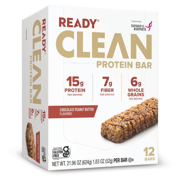 Ready® Protein Bars – High-Protein Snack with 15g Whey Protein, All-Natural Ingredients, Supports Lean Muscle and Recovery, No Artificial Sweeteners – Vanilla Swirl, 12-Pack