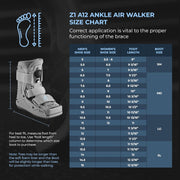 Z1 A12 Short Air Walker Ankle Fracture Boot - Orthopedic Walking Boot for Sprained Ankle, Injury - Support for Broken Foot & stability Stress Fracture Recovery Fits Left & Right Foot Men & Women (XL)