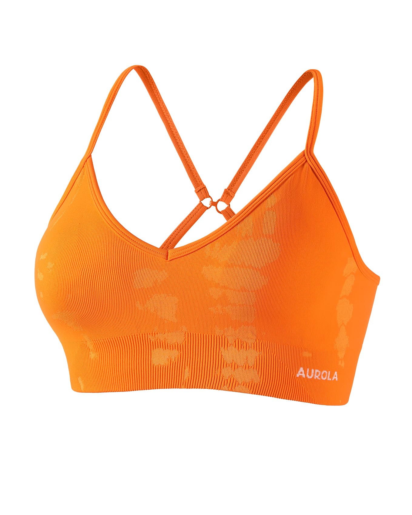 AUROLA Serpent Seamless Sports Bras for Women,Backless Padded Strappy Workout Gym Yoga Crop Tops