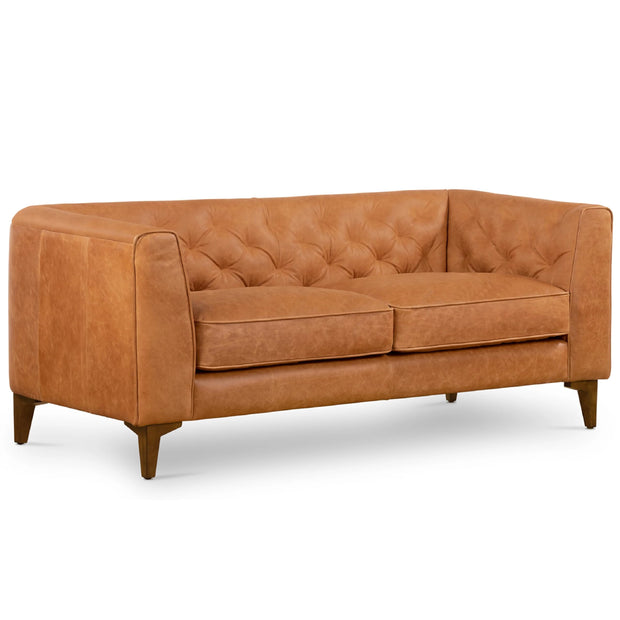 POLY & BARK Essex Sofa in Full-Grain Pure-Aniline Italian Tanned Leather in Cognac Tan