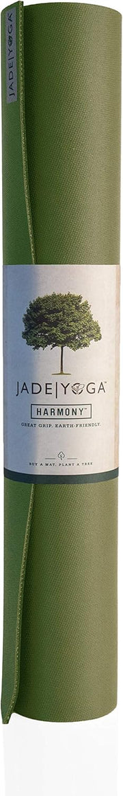 JadeYoga Harmony Yoga Mat - Durable & Thick Gym Fitness Mat, Non-Slip Natural Rubber Yoga Mat - Home Exercise & Stretching Mat, Workout Mat - Yoga, Pilates & Meditation for Women & Men