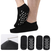 11" Large Silicone Moisturizing Socks for Men - 2 Pairs Soft Foot Care Socks - Feet Moisturizing Socks for Dry Cracked Feet (Size L)