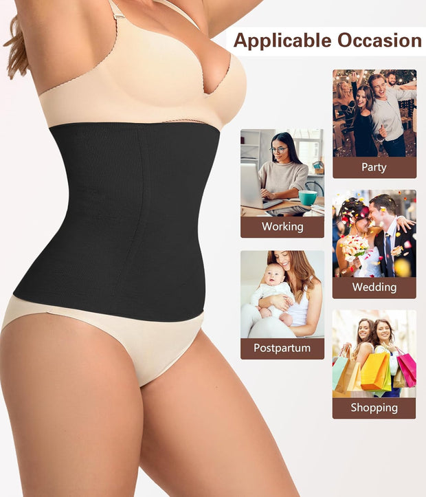 sellto Waist Trainer for Women Tummy Control Postpartum Recovery Belt Waist Cincher Body Shaper