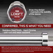 Professional Powerlifting Barbell, 7ft 20KG 29MM Olympic Powerlifting Barbell with Aggressive Knurling, 2000 lbs Capacity 205K PSI Weight Bar Fit 2" Plates for Bench, Squat, and Deadlift