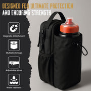 Magnetic Gym Bag – Compact Crossbody Fitness Pouch with Water Bottle Holder – Small Gym Bag for Men & Women – Secure Magnetic Storage & Travel-Friendly Design