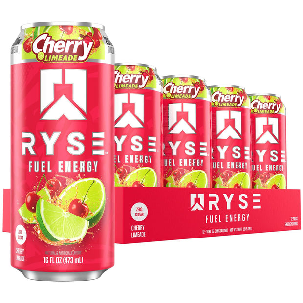 RYSE Fuel Energy Drink - Variety Pack - Sugar Free, Gluten Free & Vegan - 200mg Natural Caffeine, Taurine & Choline for Focus & Energy - No Artificial Colors - 16 fl oz Cans (12-Pack)