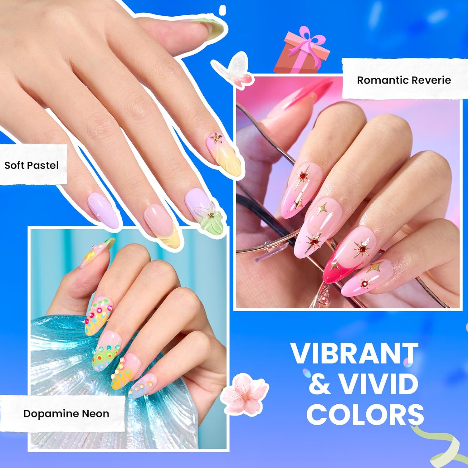 Beetles 110 PCS Gel Nail Polish Set, 100 Colors Infinite Inspiration All Season Red Brown Green Black Gel Polish with 5Pcs Base Top Coat Soak off UV Gel for Manicure Lovers DIY at Home Gifts for Women