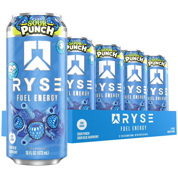 RYSE Fuel Energy Drink - Variety Pack - Sugar Free, Gluten Free & Vegan - 200mg Natural Caffeine, Taurine & Choline for Focus & Energy - No Artificial Colors - 16 fl oz Cans (12-Pack)