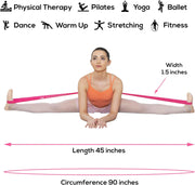 Zenmarkt Ballet Stretch Bands for Flexibility and Strength - Stretch Bands Ideal to Have as Dance Equipment in Every Competition - Suitable for Gymnastics, Cheerleading, and Pilates Training