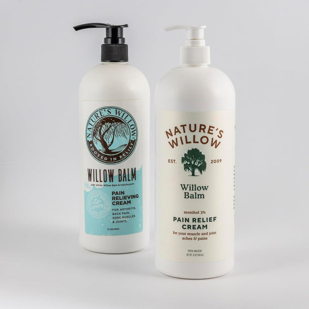 Nature's Willow Willow Balm Natural Pain Relief Cream for Muscles & Joints | Fast-Acting with Willow Bark & Menthol | Free from Artificial Fragrances & Dyes | 1-Pack | 3.5 fl oz