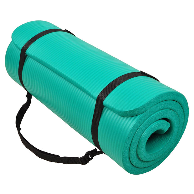 1/2-Inch Extra Thick High Density Anti-Tear Exercise Yoga Mat with Carrying Strap