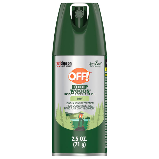 OFF! Clean Feel Travel Size Insect Repellent Aerosol, Fragrance-Free Bug Spray for Lasting Protection from Mosquitoes, 2.5 oz
