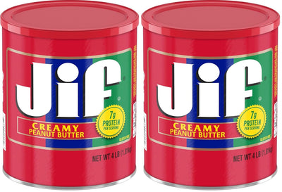 Jif Creamy Peanut Butter, 4 Pounds (Pack of 2)