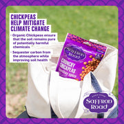 Saffron Road Roasted and Crunchy Sea Salt and Cracked Pepper Chickpeas | High Protein Snacks | Gluten-free, Vegan, Non-GMO, and Certified Halal and Kosher | 5.4oz Pouch | Pack of 6