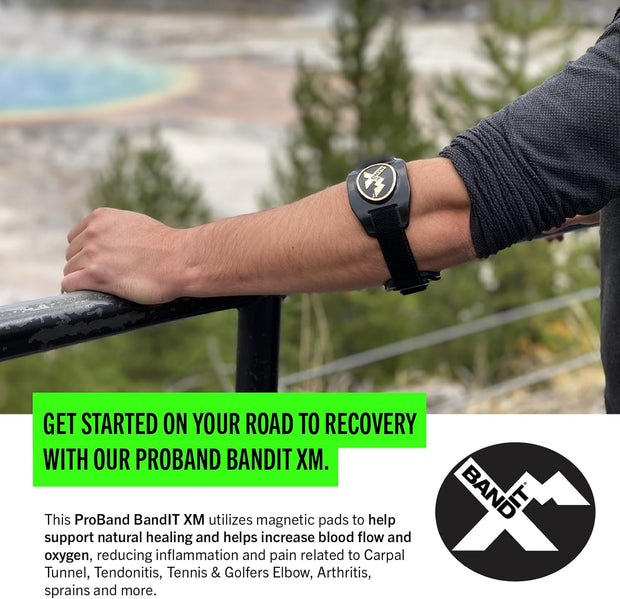 PROBAND - Bandit - Compression Arm Band for Elbow & Forearm - Helps Relieve Pain & Swelling - for Carpal Tunnel, Tendonitis, Tennis Elbow and More
