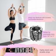 Wrist Ankle Weights for Women Set of 2, Adjustable Silicone Weighted Bangles, Wearable Ultra-durable Strips Weight Bracelet 2 lbs/4 lbs for Yoga, Pilates, Barre, Walking, Arm & Leg Workout
