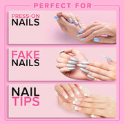 Super Strong Nail Glue for Press On Nails, Nail Tips & Acrylic Nails (8ml) NYK1 NailBond Brush On Glue for Press Ons, Tips & Acrylics - Long Lasting, Maximum Strength, Mess-Free Application