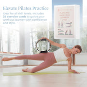 Pilates Ring Fitness Circle for Women – 12" Magic Circle Pilates Equipment Tool with Exercise Guide - Leopard Print