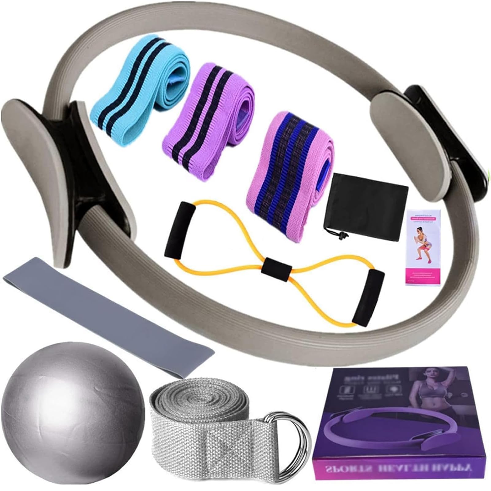 Betters Me Pilates Kit, Pilates Essentials Kit for Women, 11-Piece Portable Fitness Equipment for Core Strength, Stretching & Toning