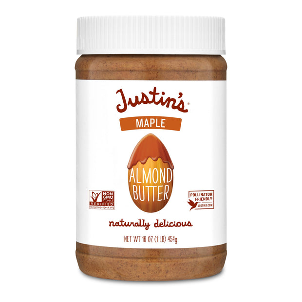 Justin's Classic Almond Butter, Only Two Ingredients, No Stir, Gluten-free, Non-GMO, Keto-friendly, Responsibly Sourced, 16 Ounce Jar, Pack of 1