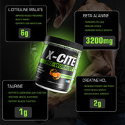X-CITE Pre-Workout by ATHLEAN-X - Enhanced Formula with Beta-Alanine, Creatine & Caffeine for Ultimate Energy, Endurance, Focus & Muscle Pump, NSF Certified for Sports (22 Servings, Fruit Punch)