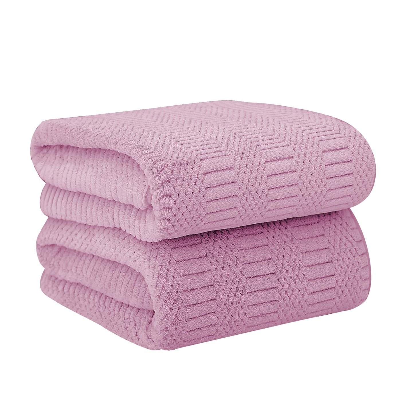 JML Microfiber Bath Towels, Oversized, Ultra Soft, Super Absorbent and Fast Drying, No Fading Large Bathroom Towel Set for Sport, Travel, Fitness, SPA and Yoga (Coral Fleece - Blue, 30 in x 60 in)