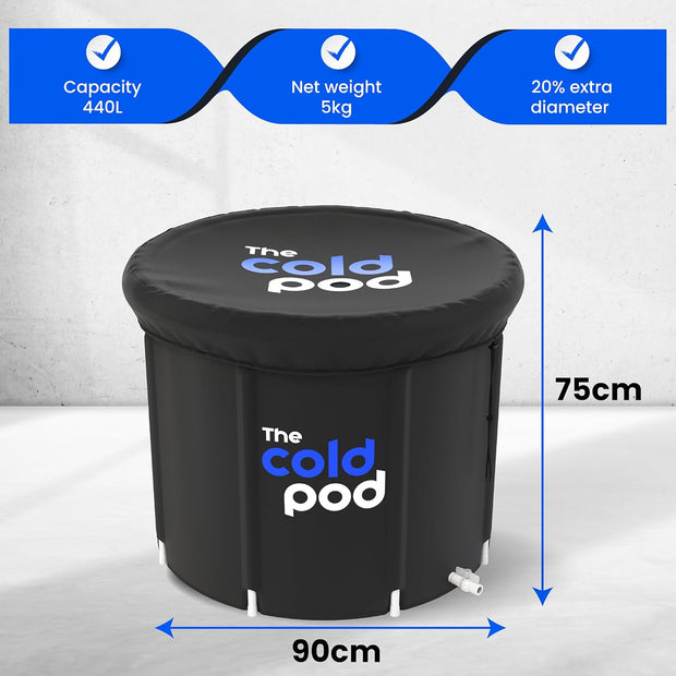 The Cold Pod Ice Bath Tub for Athletes XL: Cold Plunge Tub Outdoor with Cover,116 Gallons Portable Ice Bath Cold Water Therapy Plunge Pool,Large Ice Tub for Cold Dippers at Home