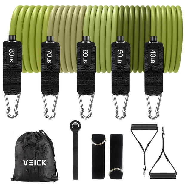 VEICK Resistance Bands, Exercise Bands, Workout Bands, Resistance Bands for Working Out with Handles for Men and Women, Exercising Bands for Fitness Weights Work Out at Home
