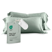 Olive + Crate Tencel Eucalyptus Pillowcases - 100% Tencel Lyocell Cooling Pillow Cases for Hot Sleepers - Hypoallergenic, Moisture-Wicking, Silk Alternative, Vegan - King Size Set of 2 [Moss]
