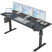 Agilestic Electric Standing Desk, 48 x 24 Inches Height Adjustable Desk, Sit Stand up for Work Office Home, Ergonomic Rising Computer Table with Memory Preset, Rustic Brown