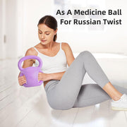 RUNWE 3 Handle Kettlebells Weight - Weight for Women Options 5, 10, 15 and 20 LB for Russian Twists AB Exercise, Weightlifting and Core Fitness Exercise Home Gym [Single in Sold]