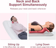Neck and Shoulder Relaxer with Upper Back Massage Point, Cervical Traction Device Neck Stretcher for TMJ Pain Relief and Cervical Spine Alignment Chiropractic Pillow (Grey)