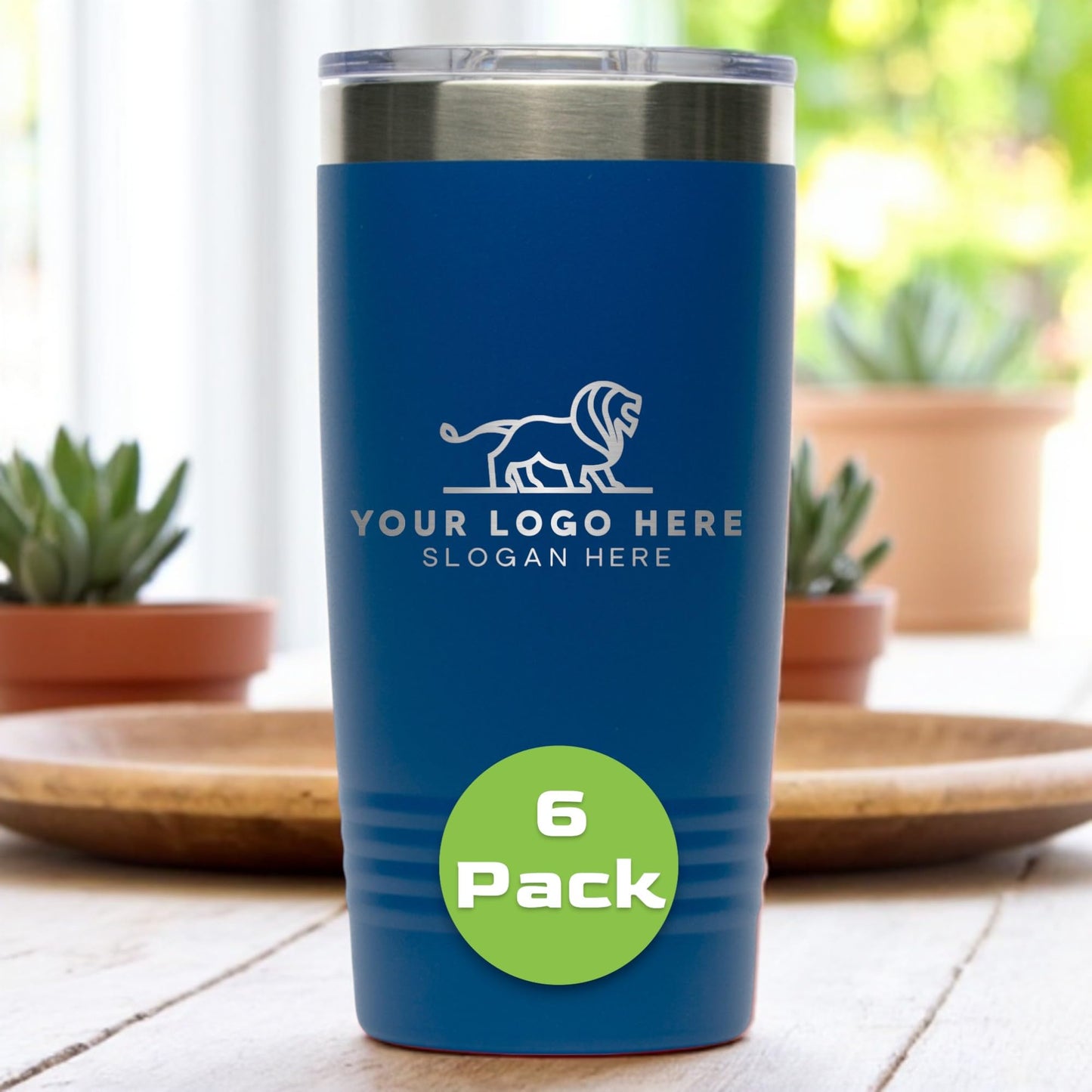 20oz Stainless Steel Tumbler - Upload Your Logo, Custom Engraved, Double Wall Vacuum Insulated Travel Mug, Ideal for Corporate Gifts, Events, and Sports Teams