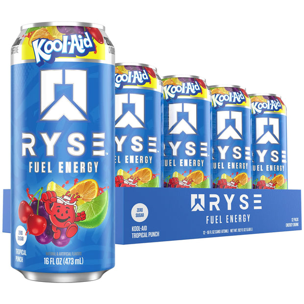 RYSE Fuel Energy Drink - Variety Pack - Sugar Free, Gluten Free & Vegan - 200mg Natural Caffeine, Taurine & Choline for Focus & Energy - No Artificial Colors - 16 fl oz Cans (12-Pack)