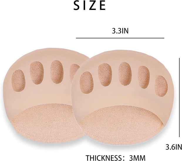 Ball of Foot Cushions (5 Pairs) - Metatarsal Pads for Women & Men, Soft Forefoot Pads for Ball of Feet, Reusable, Breathable, Prevent Pain & Discomfort