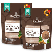 Navitas Organics Cacao Powder - Cocoa Powder Substitute 1:1, For Hot Chocolate, Baking & More - Regenerative Organic Certified, Non GMO, Fairtrade, Gluten Free, Non-alkalized (8oz. Bag, 38 Servings)