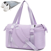 MAXTOP Women's Gym Yoga Duffle Bag with 2 Bonus Shoe Pouches, Multi-Purpose Overnight Travel Bag for Gym Work Dance Sports