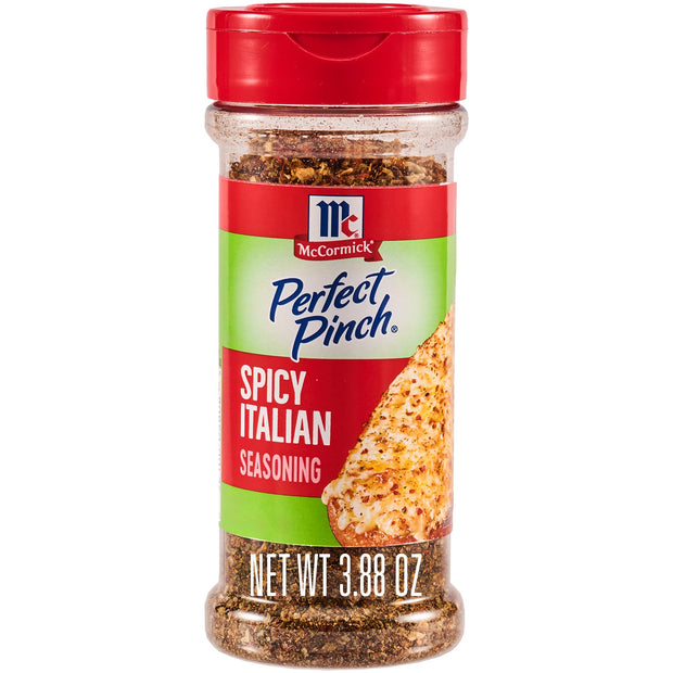 McCormick Perfect Pinch Seasoning, Spicy Italian, For Adding Italian Flavor with a Kick to Pizza, Pasta, Dressings & Sauces, 3.88 oz