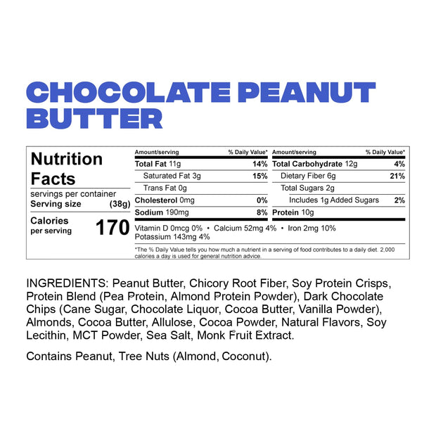 NuSkool Snacks Chocolate Peanut Butter Keto Friendly Protein Krunch Bars (12 Pack) - 7g Fiber, 10g Clean Plant-Based Protein, 3g Net Carbs - Gluten-Free, Non-GMO, Vegan, Low Carb Keto Healthy Breakfast Snack