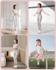 YOTTOY Skipping Ropes for Adults -Cordless Counter Jump Rope with Large Cordless Ball-Weighted Jump Rope for Women with LCD Display