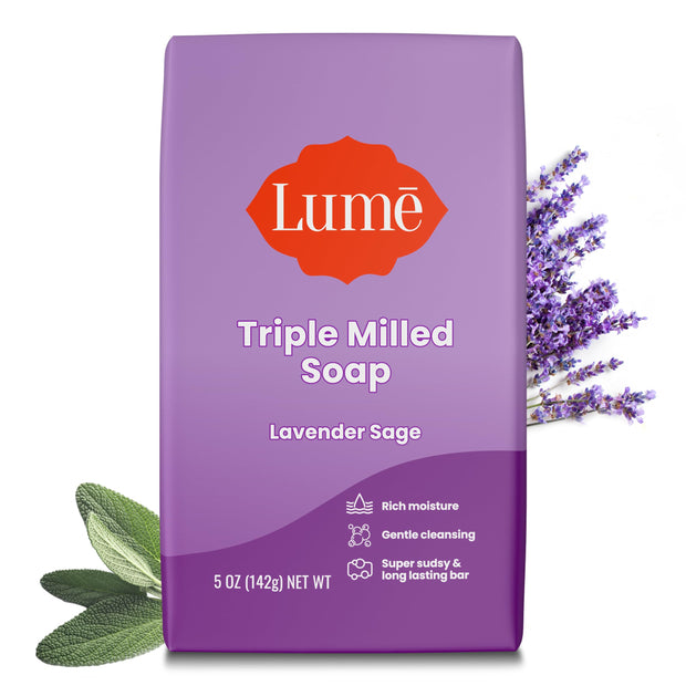Lume Triple Milled Bar Soap - Rich Moisture & Gentle Cleansing - Paraben Free, Phthalate Free, Skin Safe - 5 ounce (Clean Tangerine)