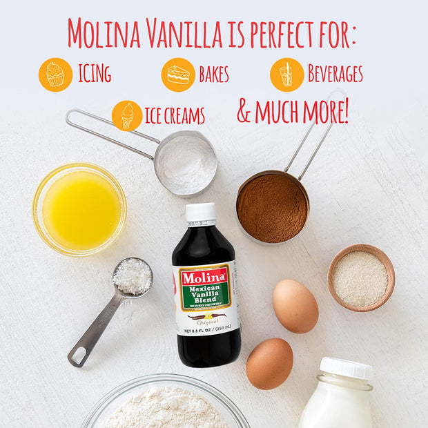 Molina Mexican Vanilla Blend Extract - Original, 8.3 Fl Oz