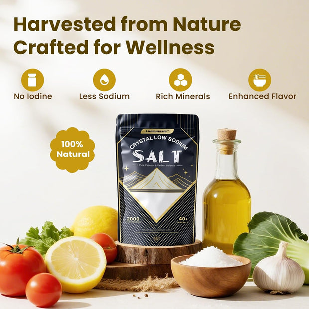 Salt for Pickling, Canning & Cooking | Fine Grain Table Salt with Natural Minerals | For Steak & Baking | Lite Low Sodium Healthy Salt, Resealable 8.8oz (Pack of 2)