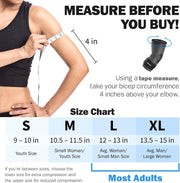 POWERLIX Elbow Orthopedic Brace Compression Support (Pair) - Elbow Sleeve for Tennis, Golfer’s, Bursitis, and Sprains, Arthritis, Tendonitis. Pain Relief(Black, L)