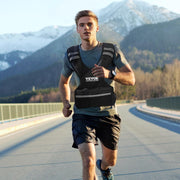 VEVOR Adjustable Weighted Vest, 11-20lb/20-32lbs/35lbs/40lbs Weight Vest with 6 Ironsand Weights and Reflective Stripe, Workout Equipment for Strength Training Running Jogging