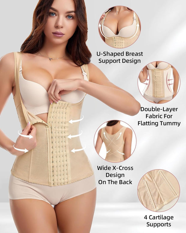 Waist Cincher Shapewear for Women Compression Waist Trainer Belly Band Spandex Shapewear for Women