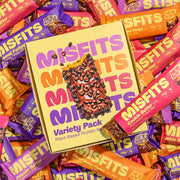 Misfits Vegan Protein Bars - Updated Gluten Free Recipe | Plant Based, Low Sugar & Carb, High Fiber Snacks | Variety Pack of 12 (4 Flavors)