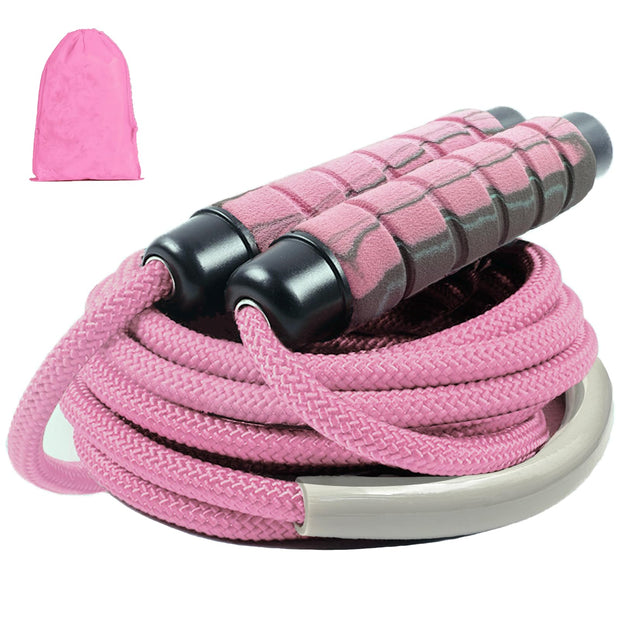 Weighted Jump Rope Nylon Adjustable - Tangle-Free Jump Rope for Women, Men, Kids, and Adults with Foam Handle, Rapid Speed with Ball Bearings, 360° Rotation Jumprope for Fitness, Training and Exercise