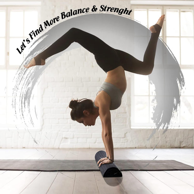 Yes4All High-Density EPP Half Round Back Roller Foam, Exercise Foam Roller for Yoga, Pilates & Stretching - 12, 18, 24, 36 inch