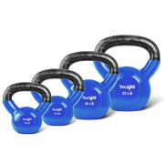 Yes4All Kettlebell Set Vinyl Coated Weights Combo for Full Body Workout Equipment Push up, Grip Strength Training, Dumbbell Weights Exercises